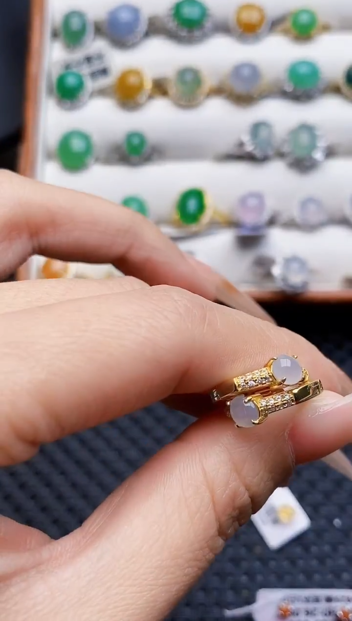 银S925镶嵌戒指翡翠4259