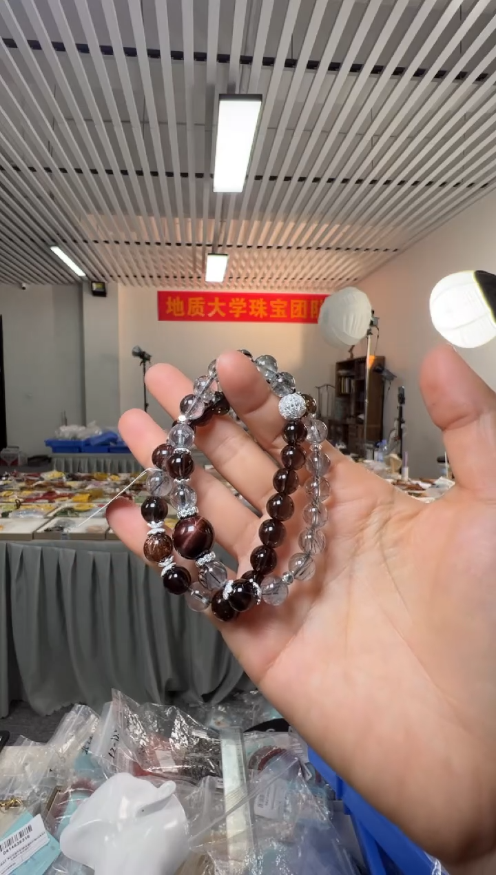 【闪购商品】水晶手串银S925镶嵌水晶DIY手串