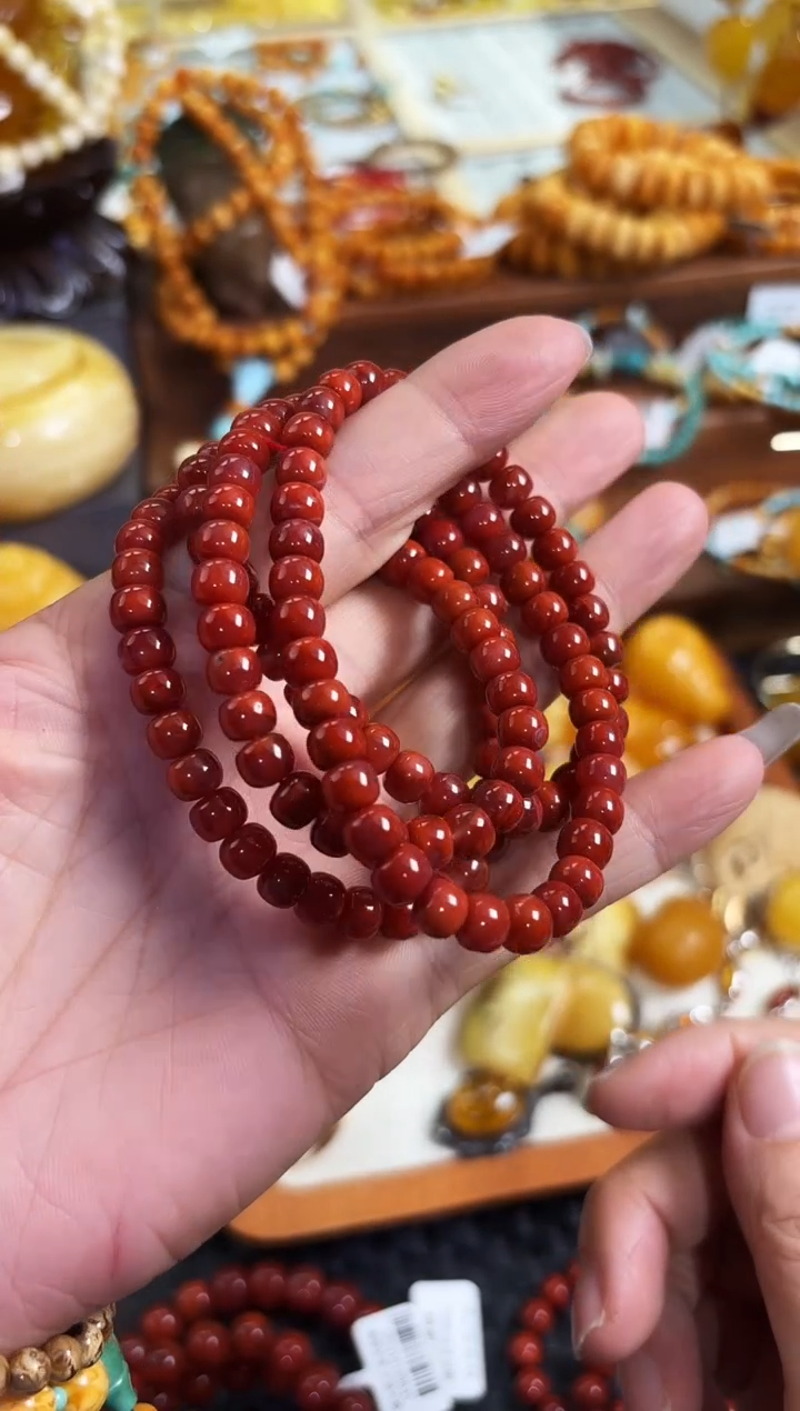 【闪购商品】南红玛瑙多圈未镶嵌南红老型多圈手链