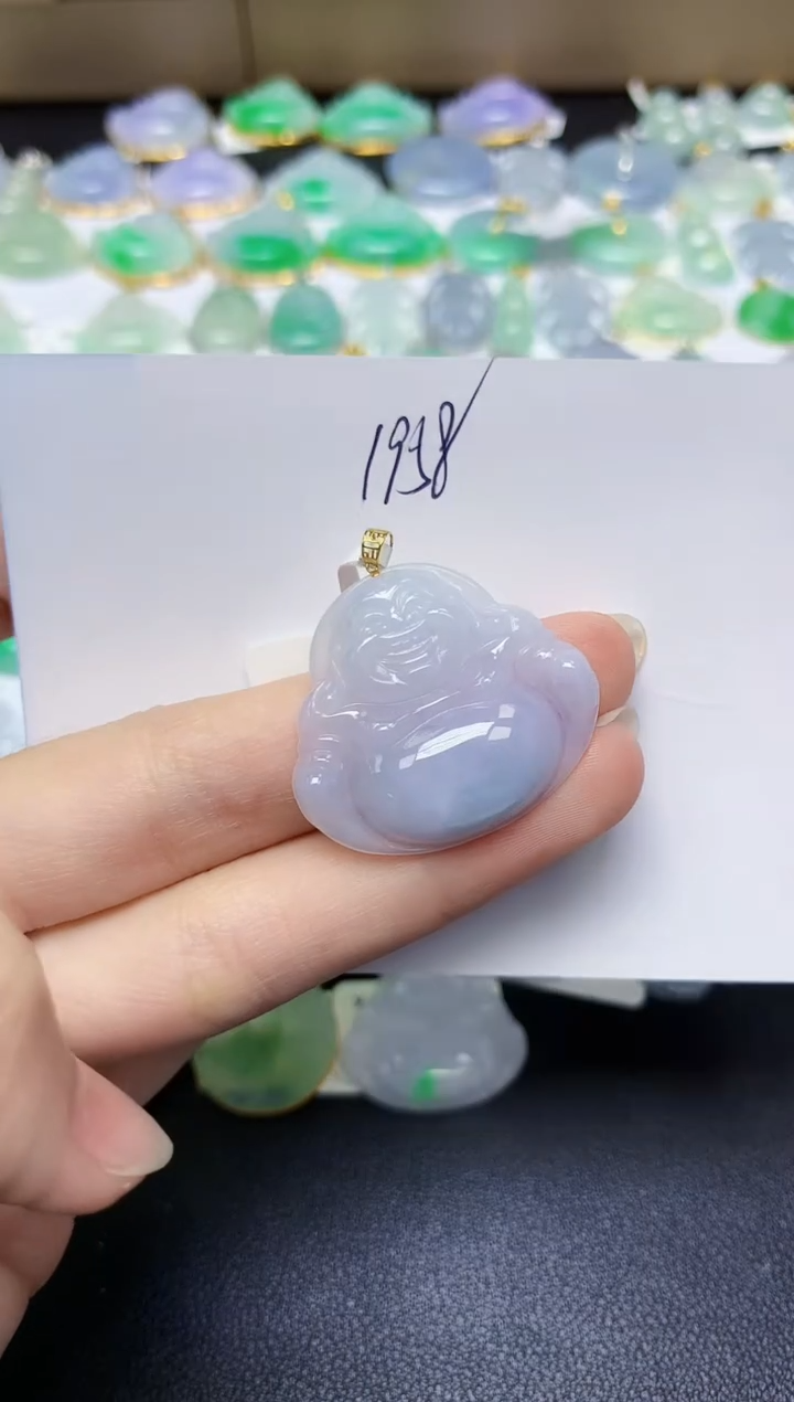 翡翠18K金镶嵌颈饰 天然缅甸翡翠A货