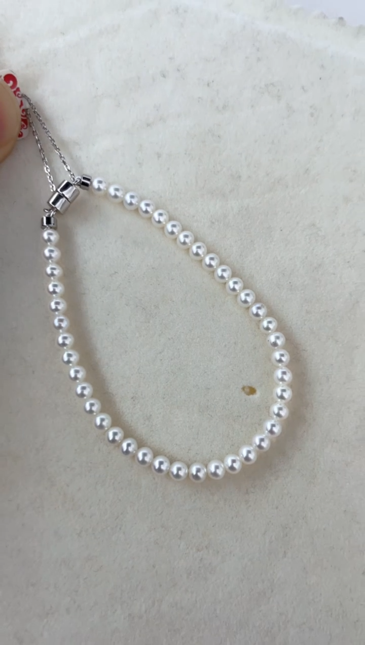 【闪购商品】淡水珍珠手链银S925镶嵌手链