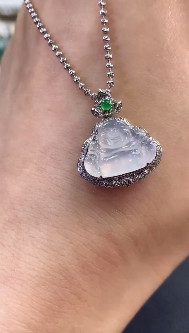 【闪购商品】翡翠吊坠(不含链)18K金镶嵌 C6