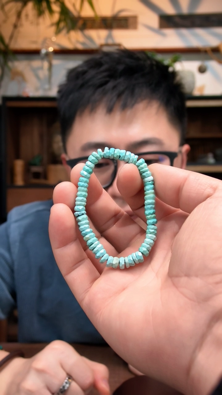 未镶嵌绿松石手串绿松石切面手串SH