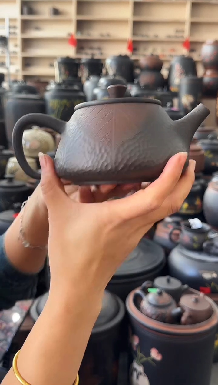 罐瑕疵壶无礼盒 菩提纹锤纹石瓢  400cc   692