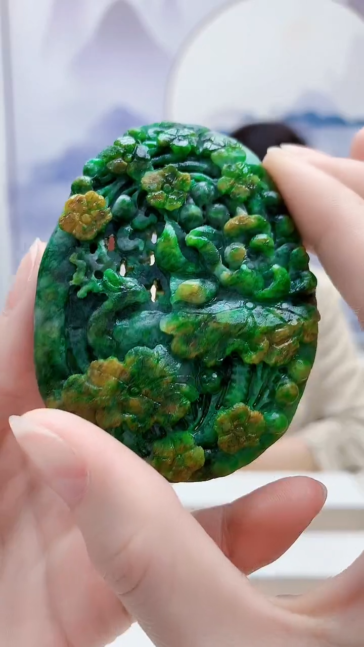 未镶嵌定制翡翠5160ry-毛货挂件136