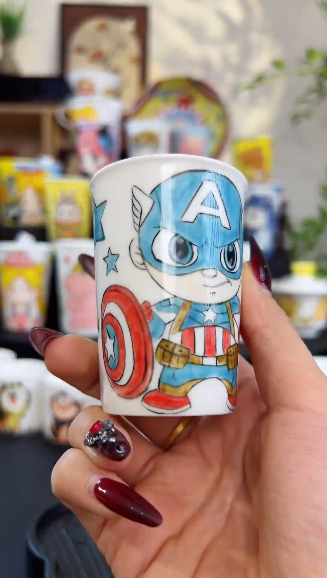 【闪购商品】摆件笙笙漫手工手绘陶瓷杯杯