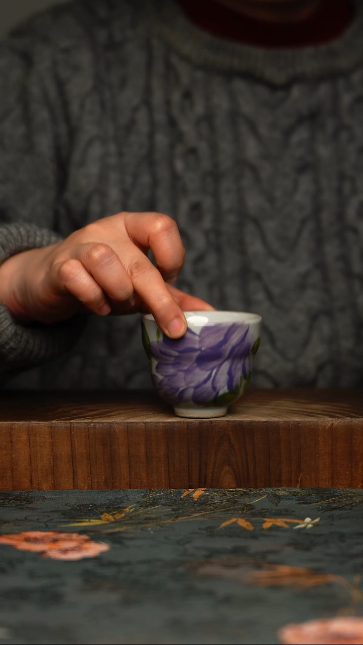 瓷片釉下彩手工手绘同款陶器