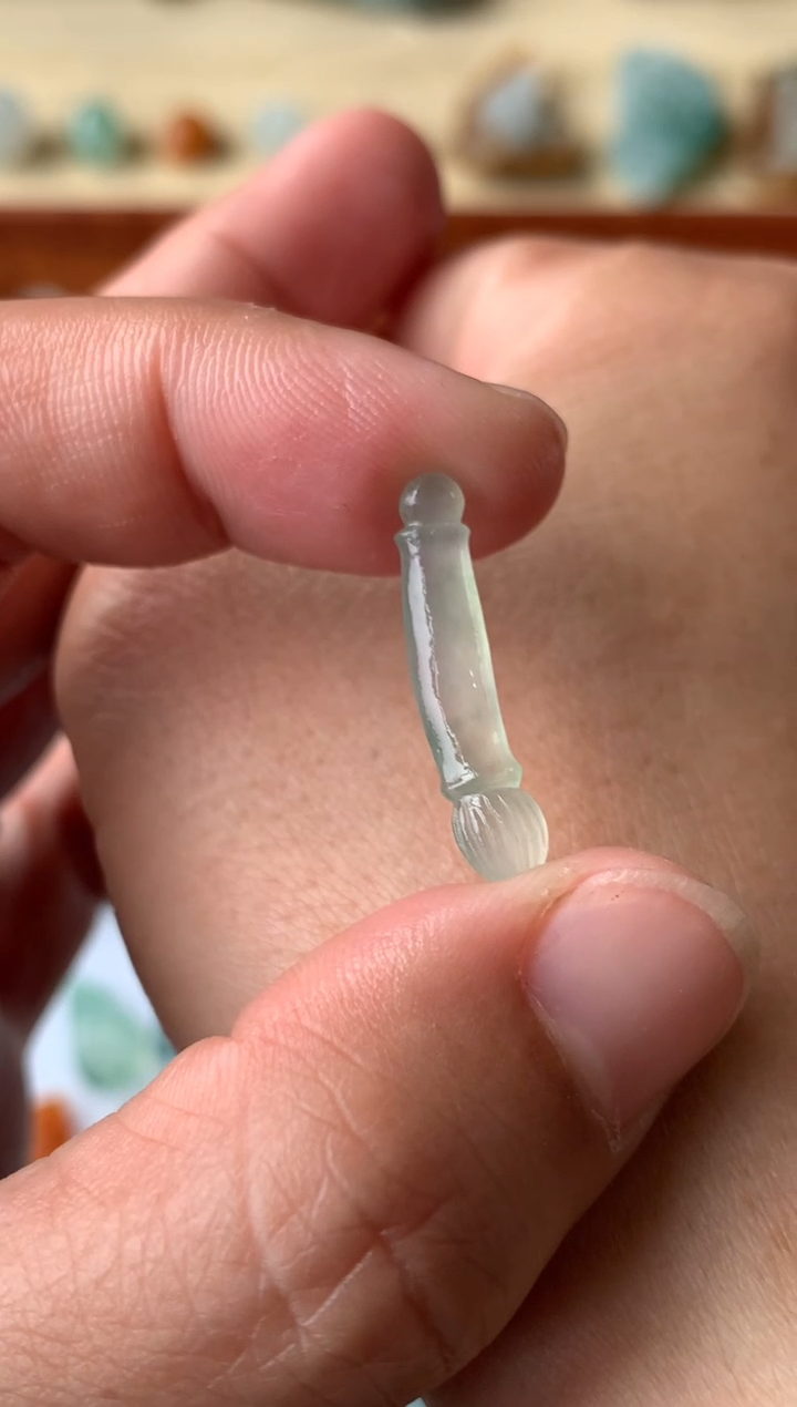 【闪购商品】定制翡翠未镶嵌毛笔-180+18