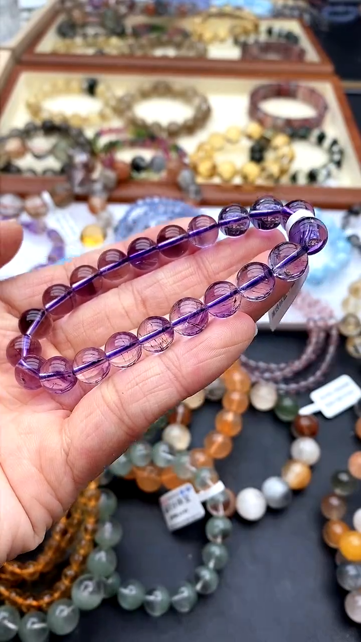 【闪购商品】水晶手链未镶嵌紫超七