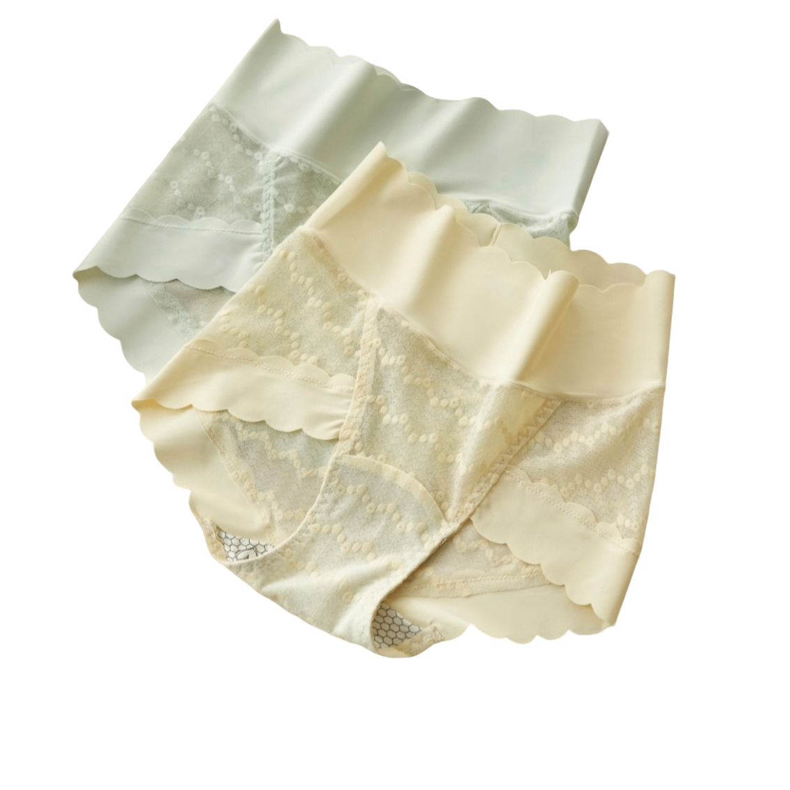 夏季柔软时尚蕾丝女士内裤微压中高腰三角内裤