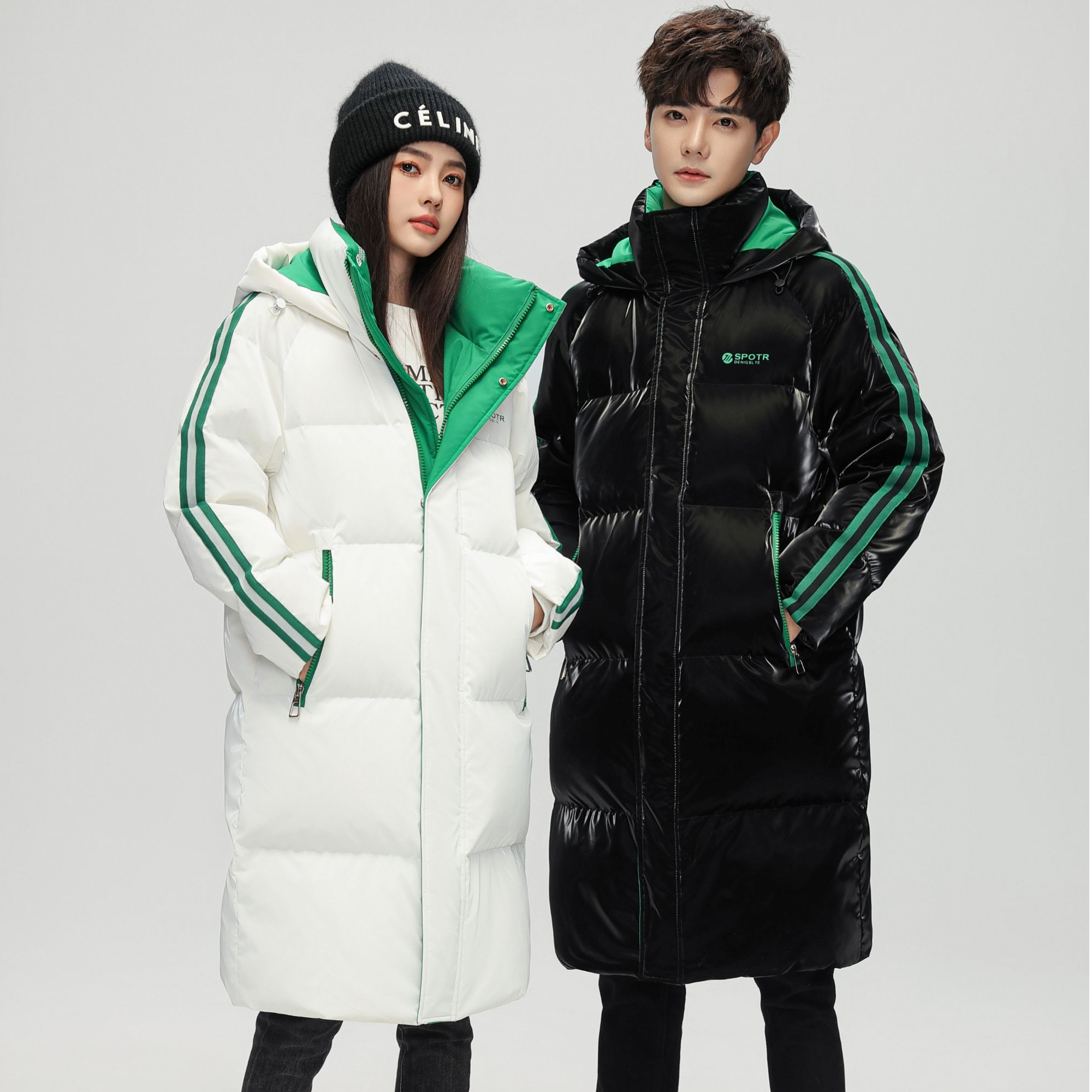 2024冬季上新羽绒服百搭撞色时尚极寒系列加厚外套6616