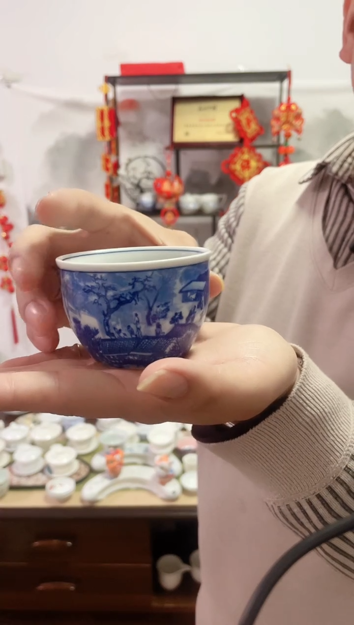 【闪购商品】【瓷心匠物】直播间福利款清明上河图杯2个