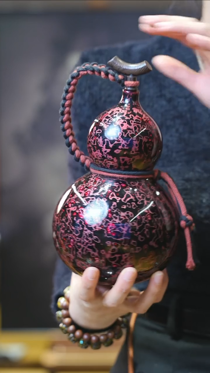 【闪购商品】XL222漆艺酒葫芦不包手串及旋转底座