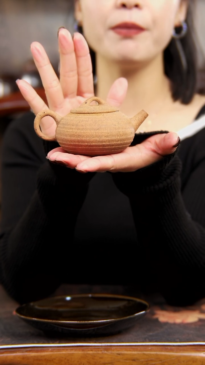 粗泥裸烧的泡茶壶120cc