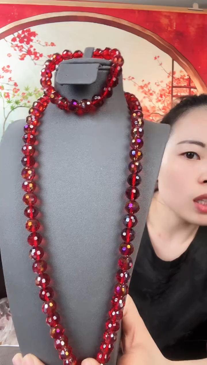 黑金龙钛红色系手串