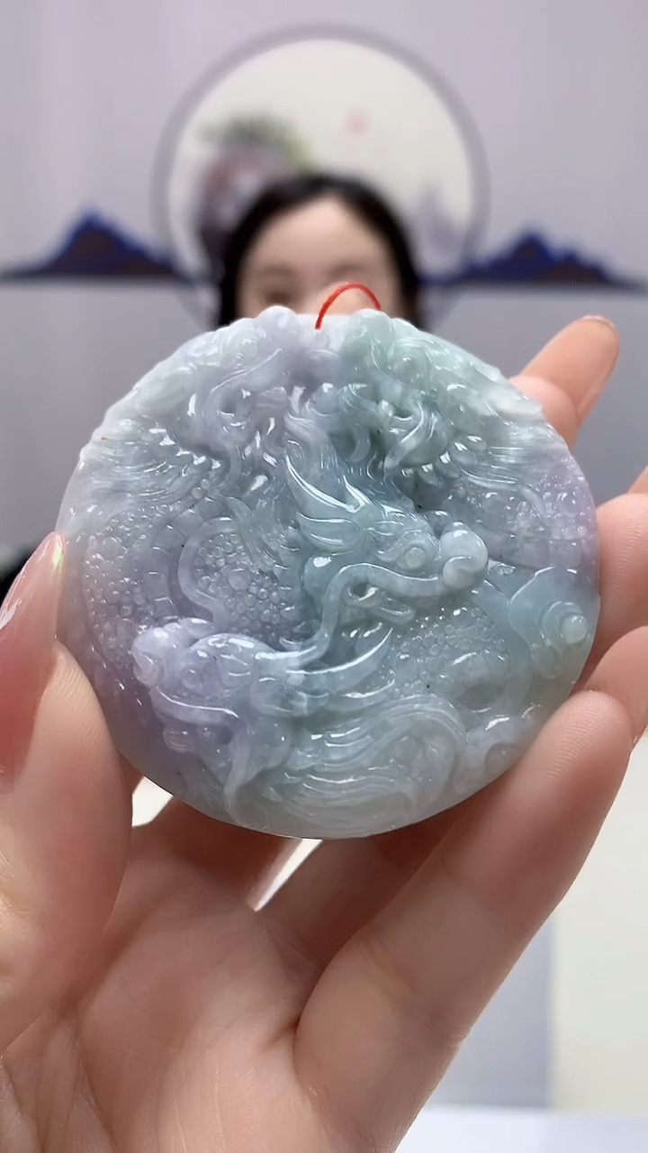 【闪购商品】翡翠颈饰未镶嵌4852DD-jj13龙牌