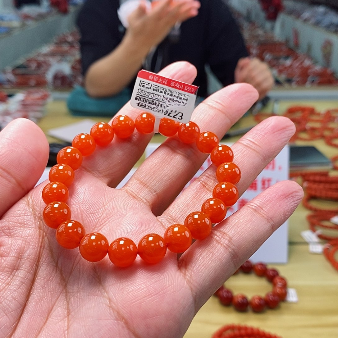 保山南红滴水洞（入门活动款）圆珠单圈8mm  多样性发一