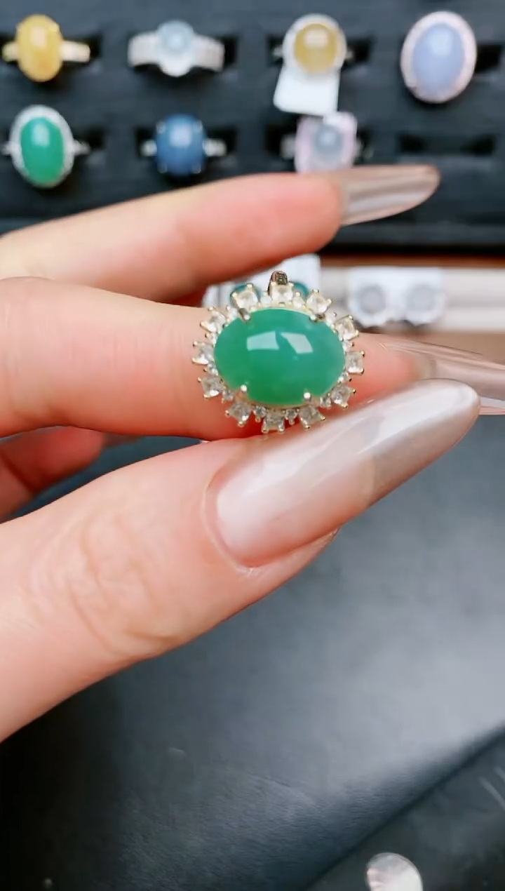 【闪购商品】翡翠戒指银S925镶嵌.....