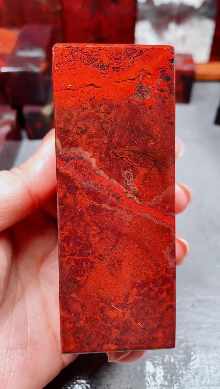 玉桂林鸡血玉素章--23