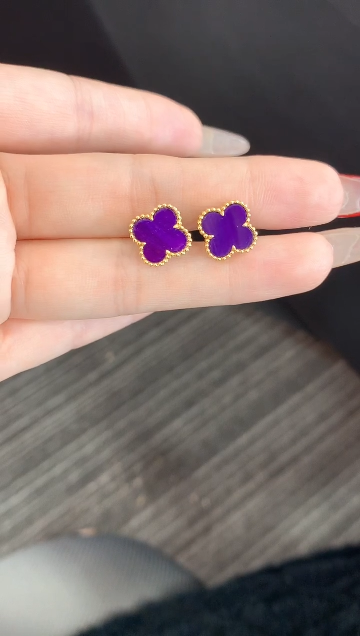 【闪购商品】苏纪石（舒俱来）.18K金镶嵌舒俱来耳饰