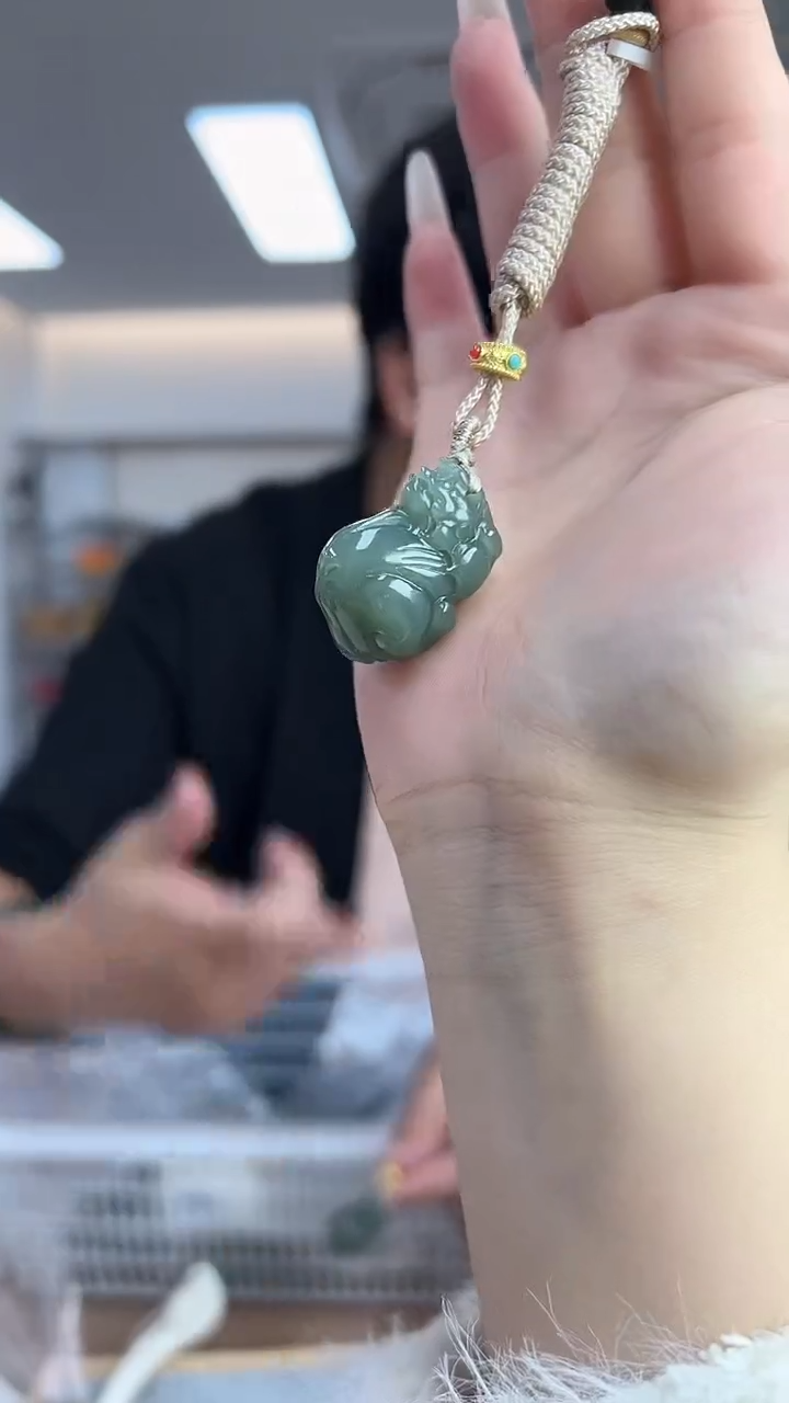 【闪购商品】和田玉且末蓝貔貅未镶嵌吊坠