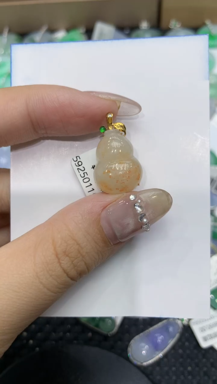 【闪购商品】翡翠颈饰18K金镶嵌222222222