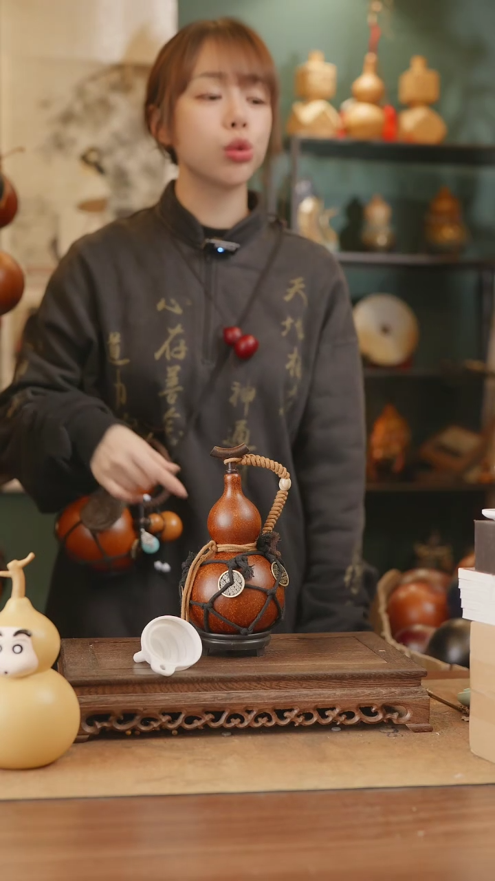 【闪购商品】38号精品天然大漆工艺防渗内胆酒葫芦~