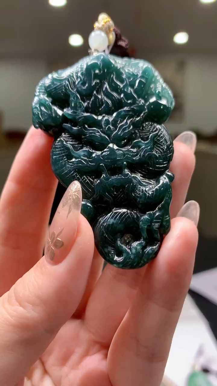 【闪购商品】定制翡翠未镶嵌8018yx-毛货挂件10