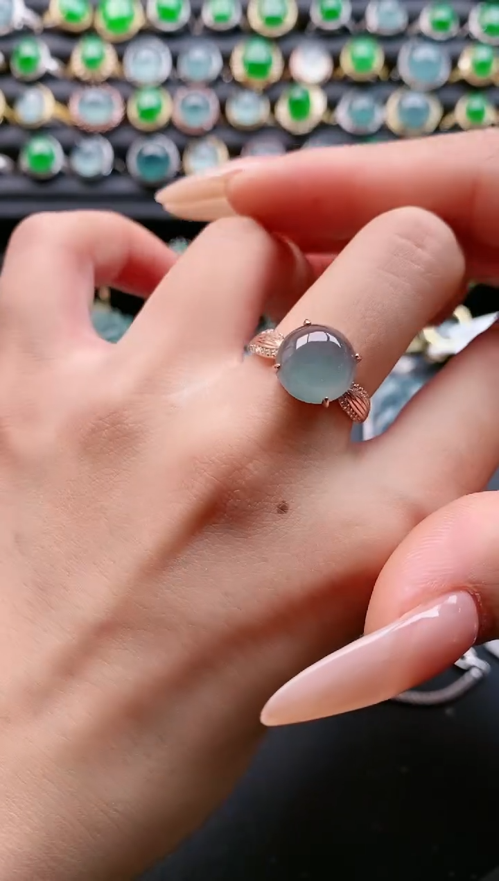 【闪购商品】翡翠戒指银S925镶嵌1111111