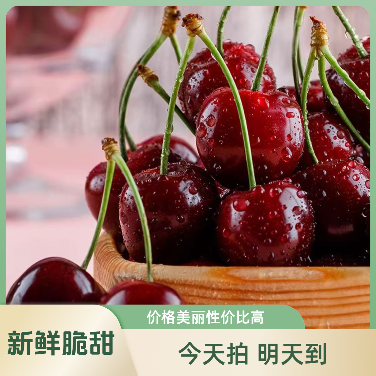 【5斤原箱】智利进口2JD级新鲜脆甜 海运车厘子 贵州省内今天拍 明天到！内附果径卡车厘子桑提娜樱桃智利共和国