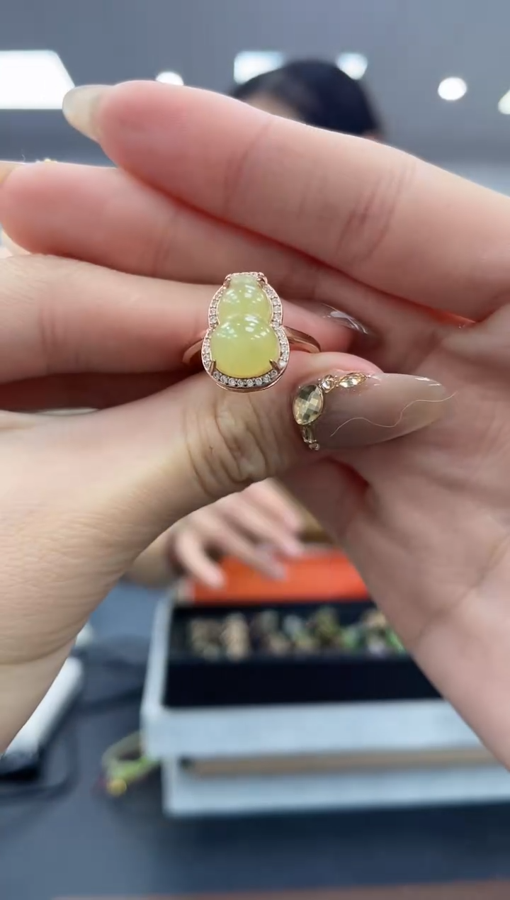 【闪购商品】和田玉戒指银S925镶嵌多样性拍一发一047