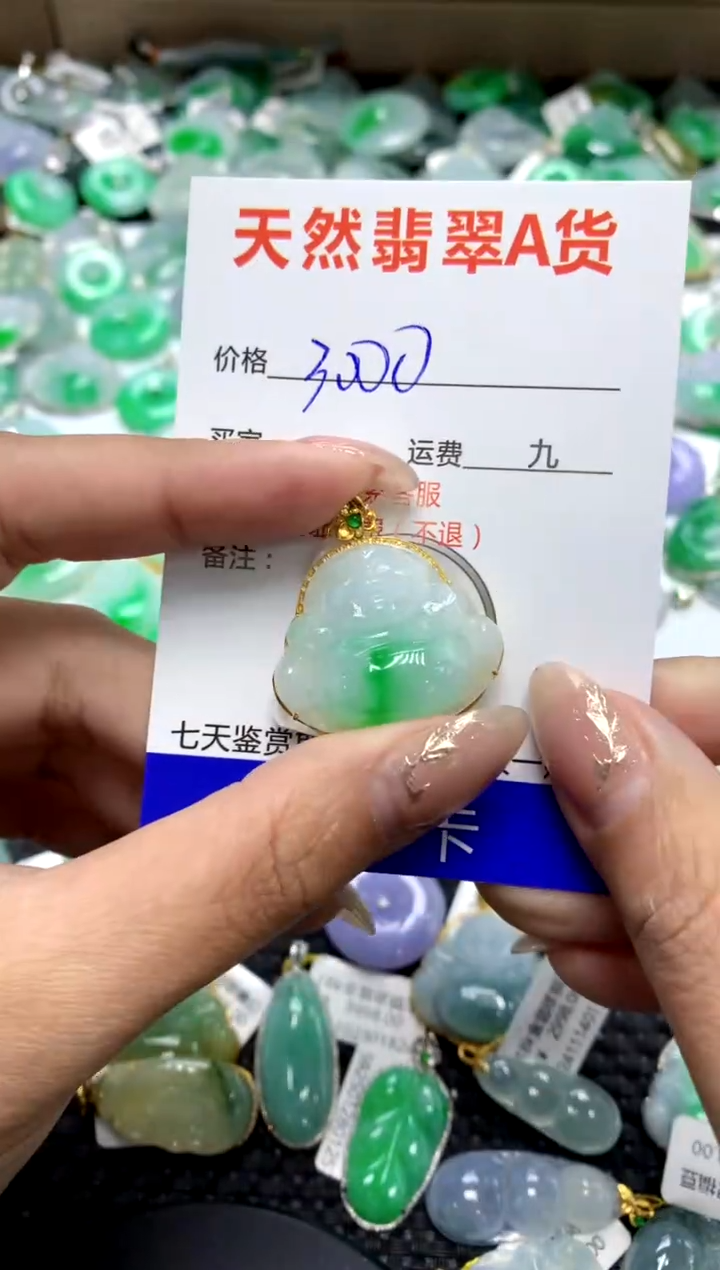 【闪购商品】翡翠颈饰18K金镶嵌1111111111111111