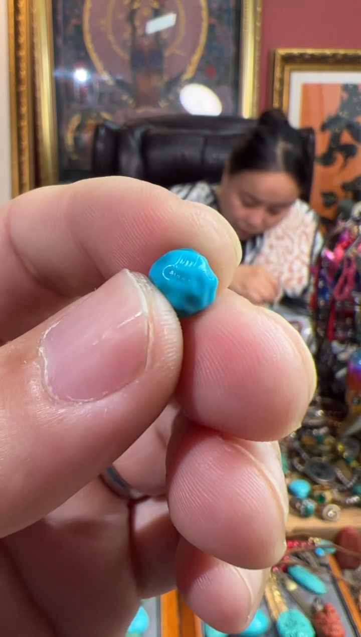 未镶嵌绿松石.76号  绿松石配饰套装ylp7*6mm