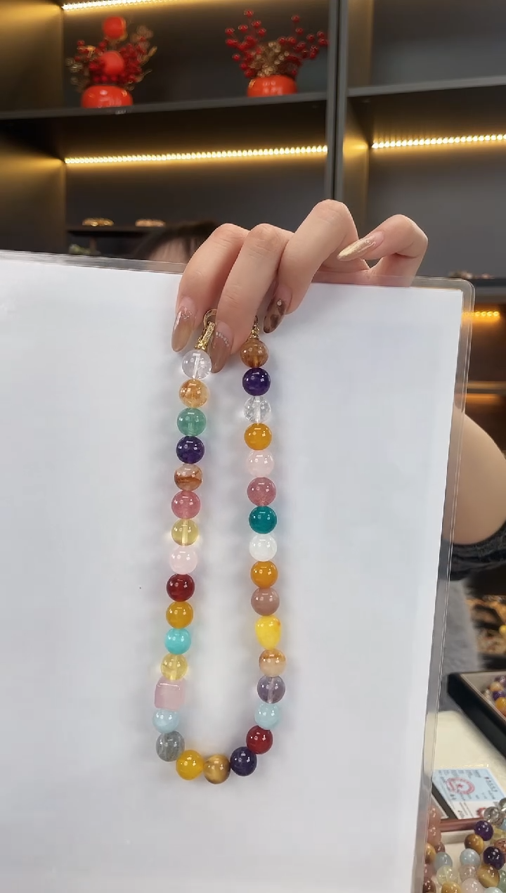 未镶嵌手链水晶黄水滴项链