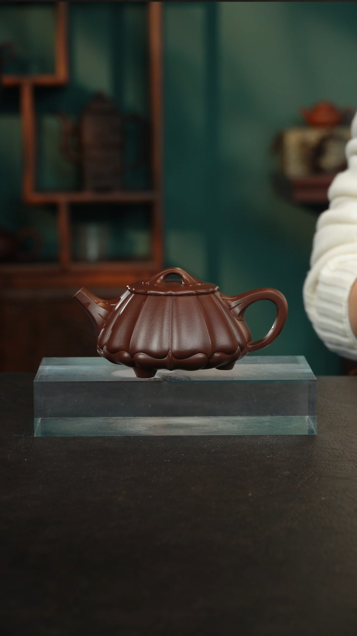 【闪购商品】紫砂茶壶13筋纹石瓢