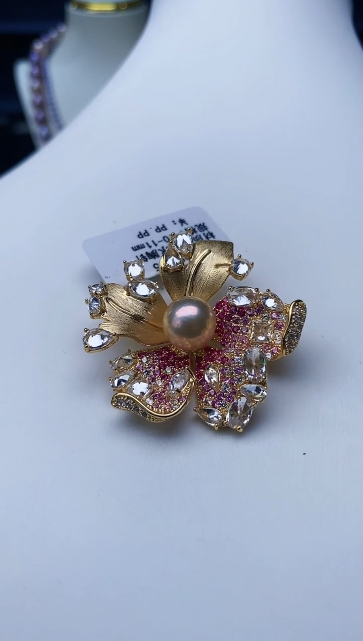 未镶嵌胸饰淡水珍珠Y淡水胸针