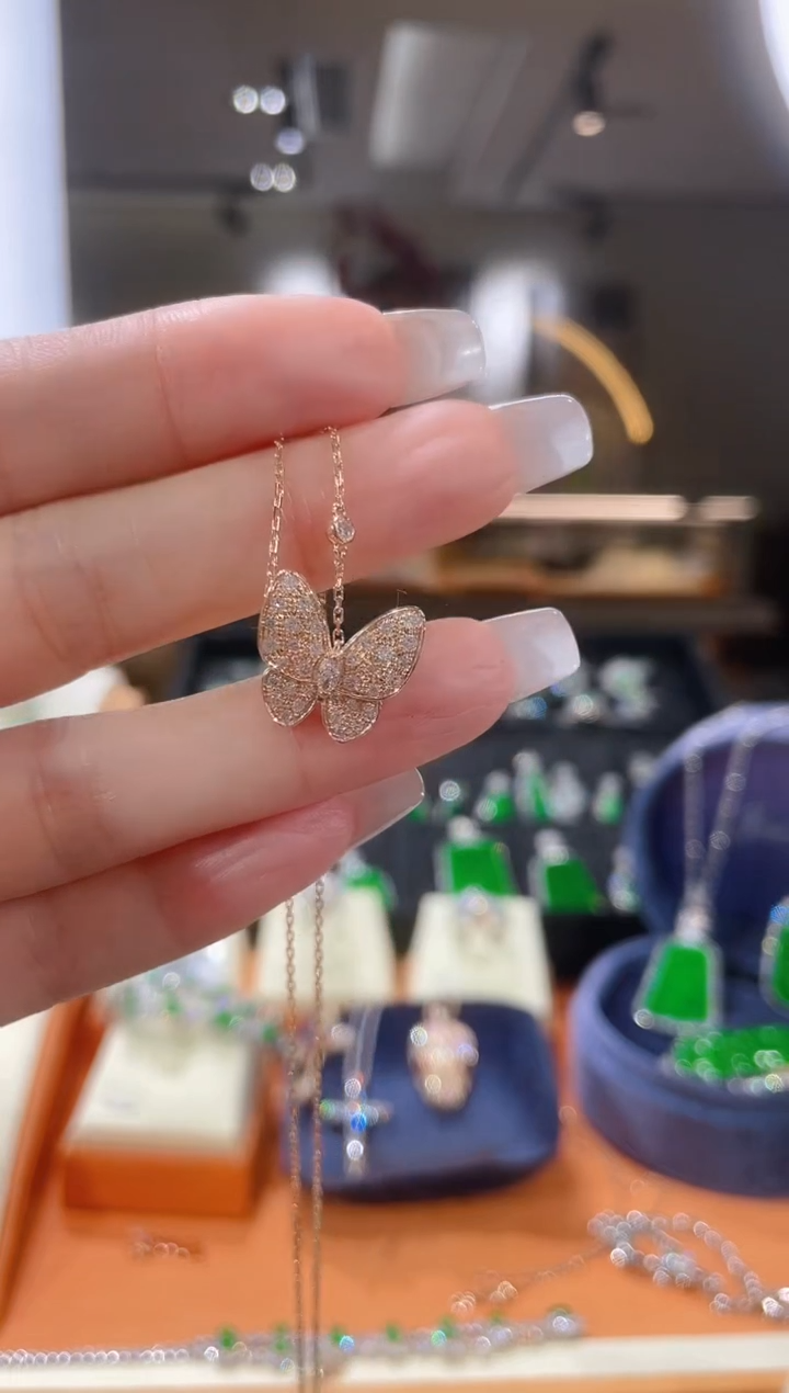 【闪购商品】钻石颈饰18K金镶嵌项链