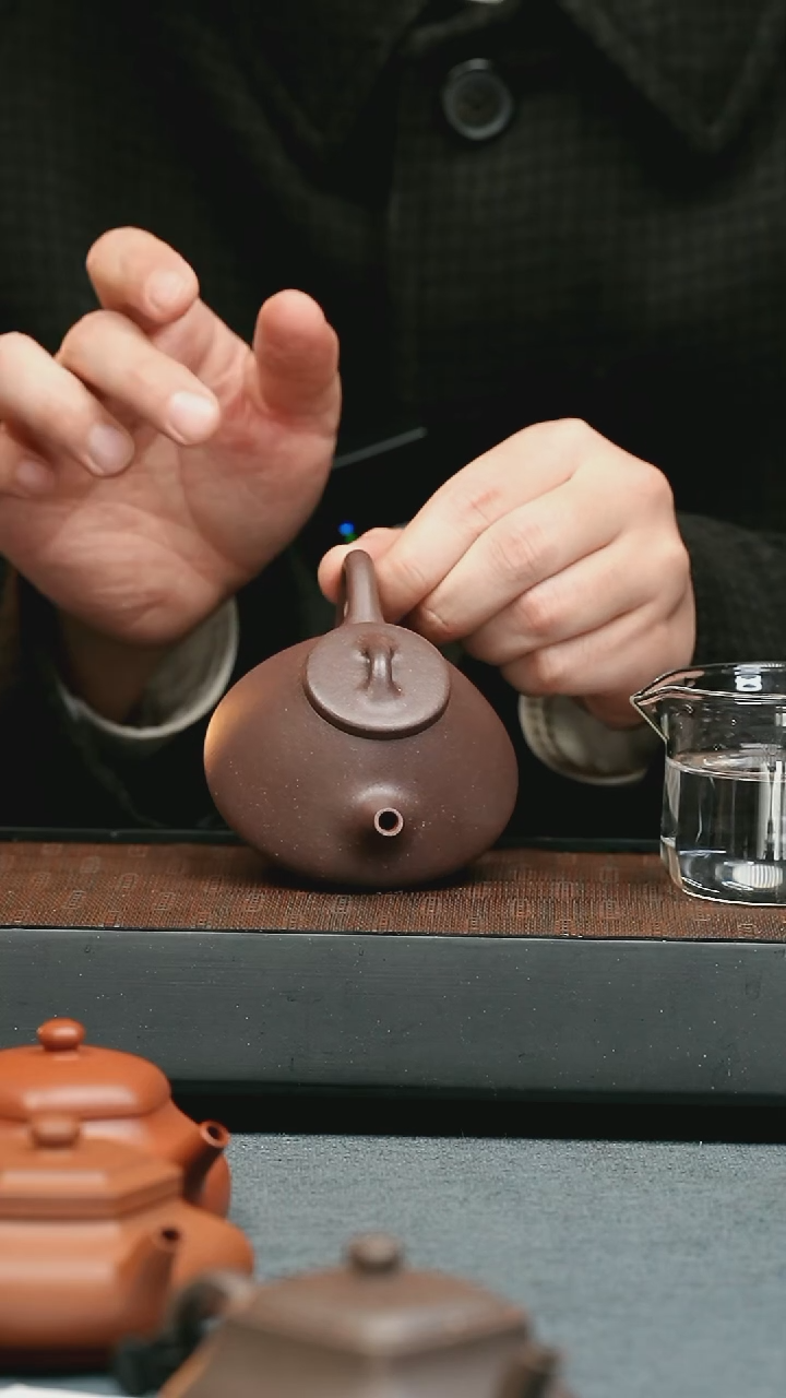 【闪购商品】紫砂茶壶五堂 子冶石瓢-底槽清