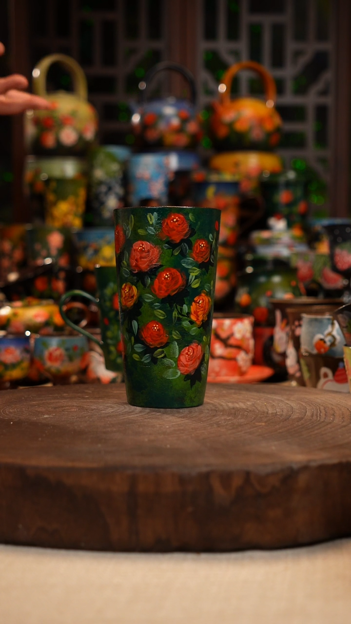 油画 手绘釉下彩