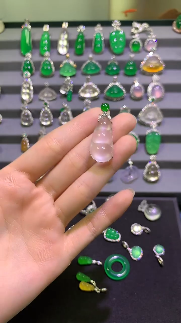 颈饰银S925镶嵌石英质玉1