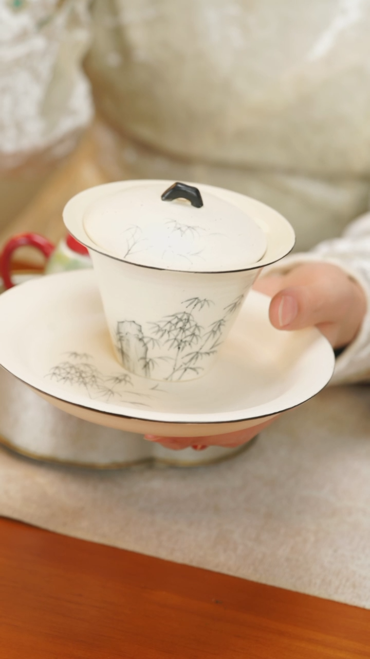 【闪购商品】清然盖碗+壶承好看