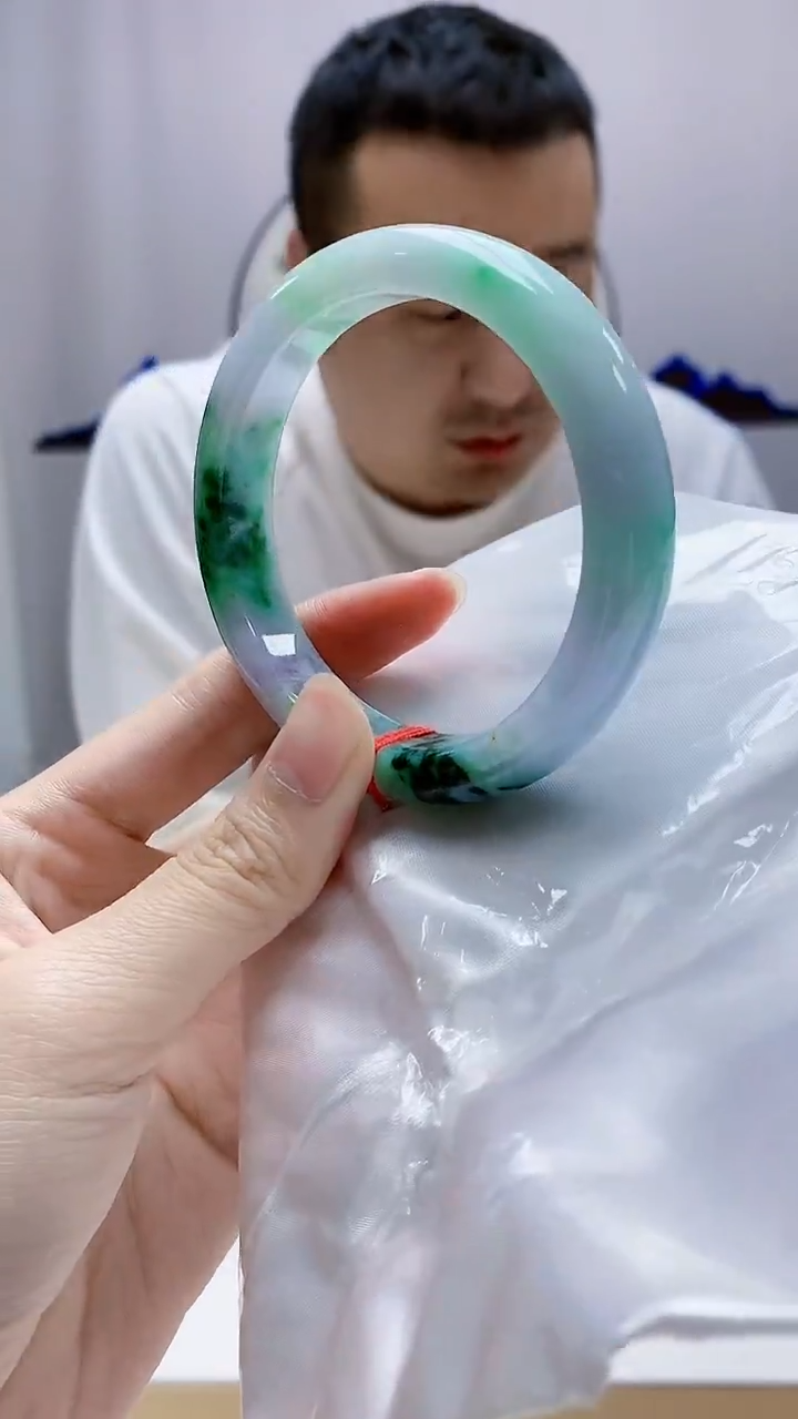 未镶嵌定制翡翠独**身4898zm-毛货手镯167（57圈）