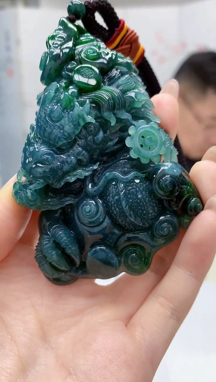 【闪购商品】定制翡翠未镶嵌5152jw-毛货手把件97