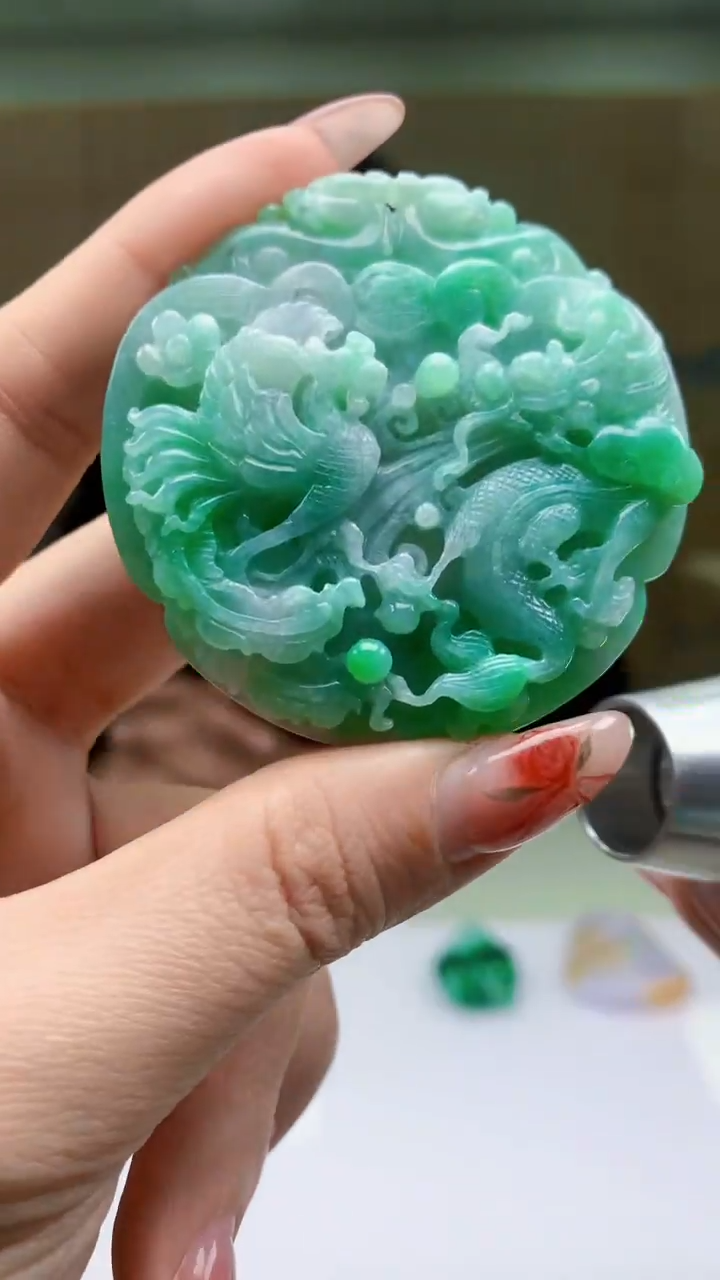 【闪购商品】定制翡翠未镶嵌4969ty-毛货挂件91