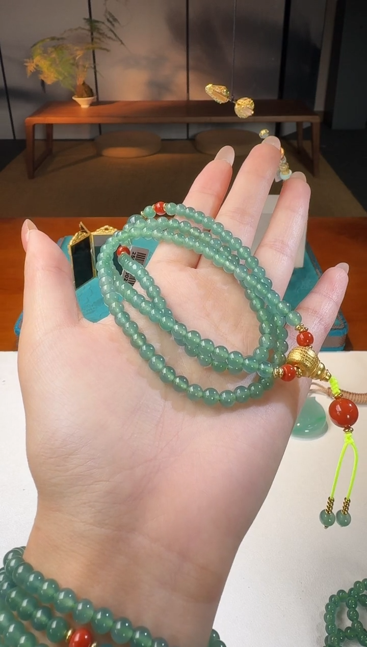 【闪购商品】翡翠未镶嵌颈饰【鑫鑫】银珠小于0.5