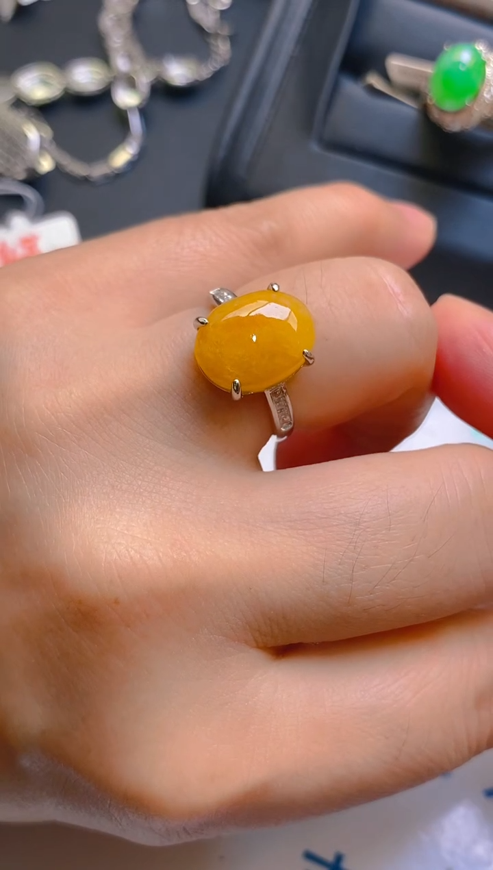 【闪购商品】翡翠耳饰银S925镶嵌天然A货翡翠1