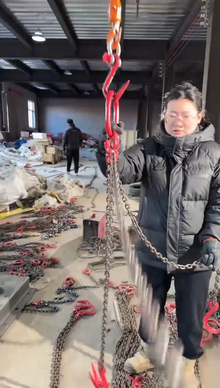 索具4吨0.7米四腿总长度1米羊角钢管钩一套