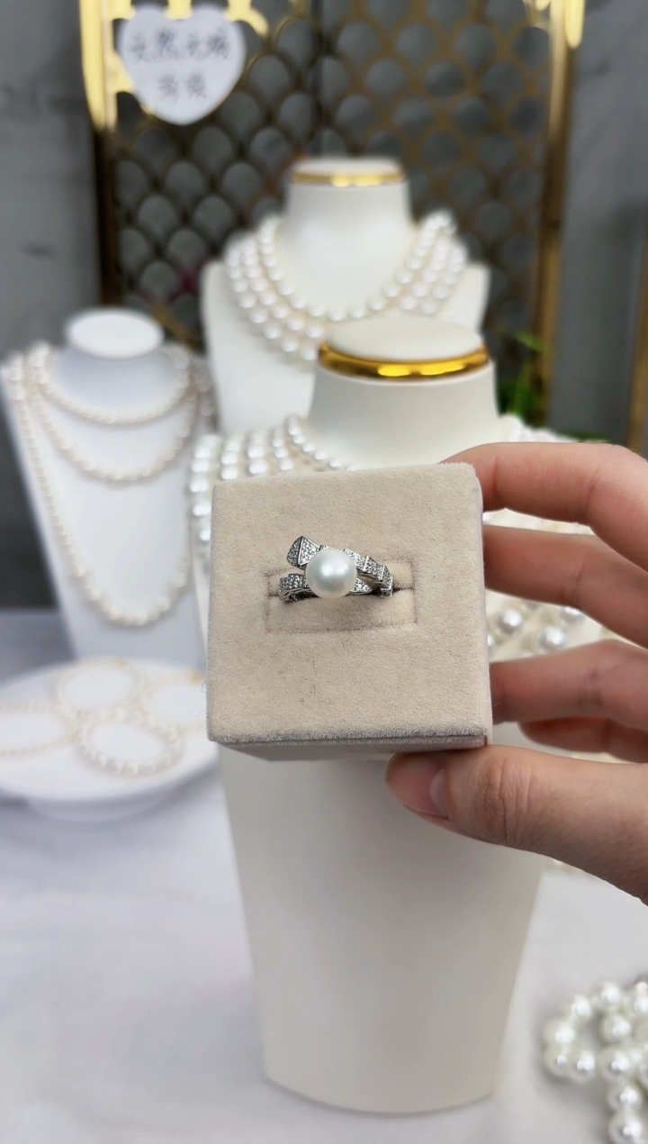 【闪购商品】淡水珍珠戒指未镶嵌淡水珍珠戒指
