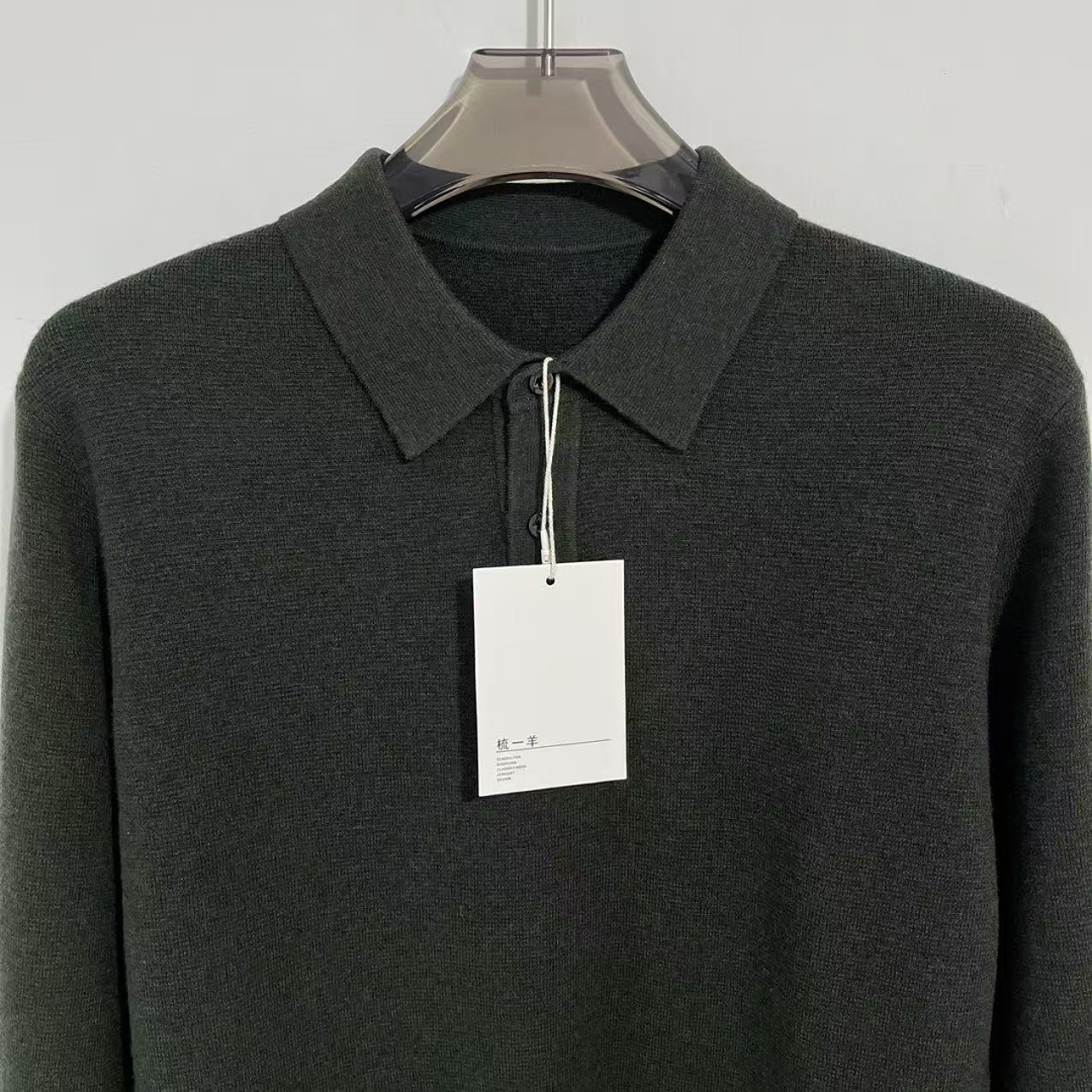 100%绵羊毛 大商场撤柜品质 精仿翻领可机洗羊毛衫 M027