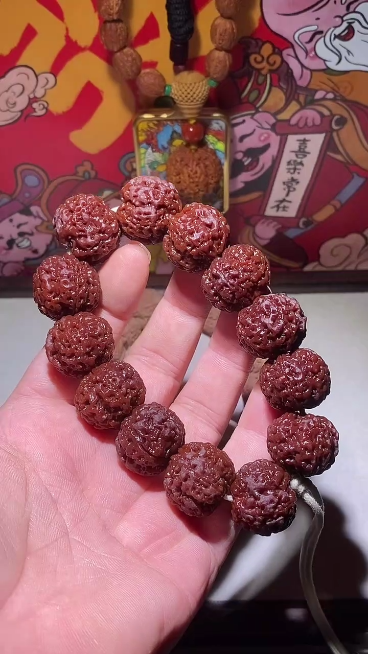 【闪购商品】金刚菩提手串满肉五星蜂王22